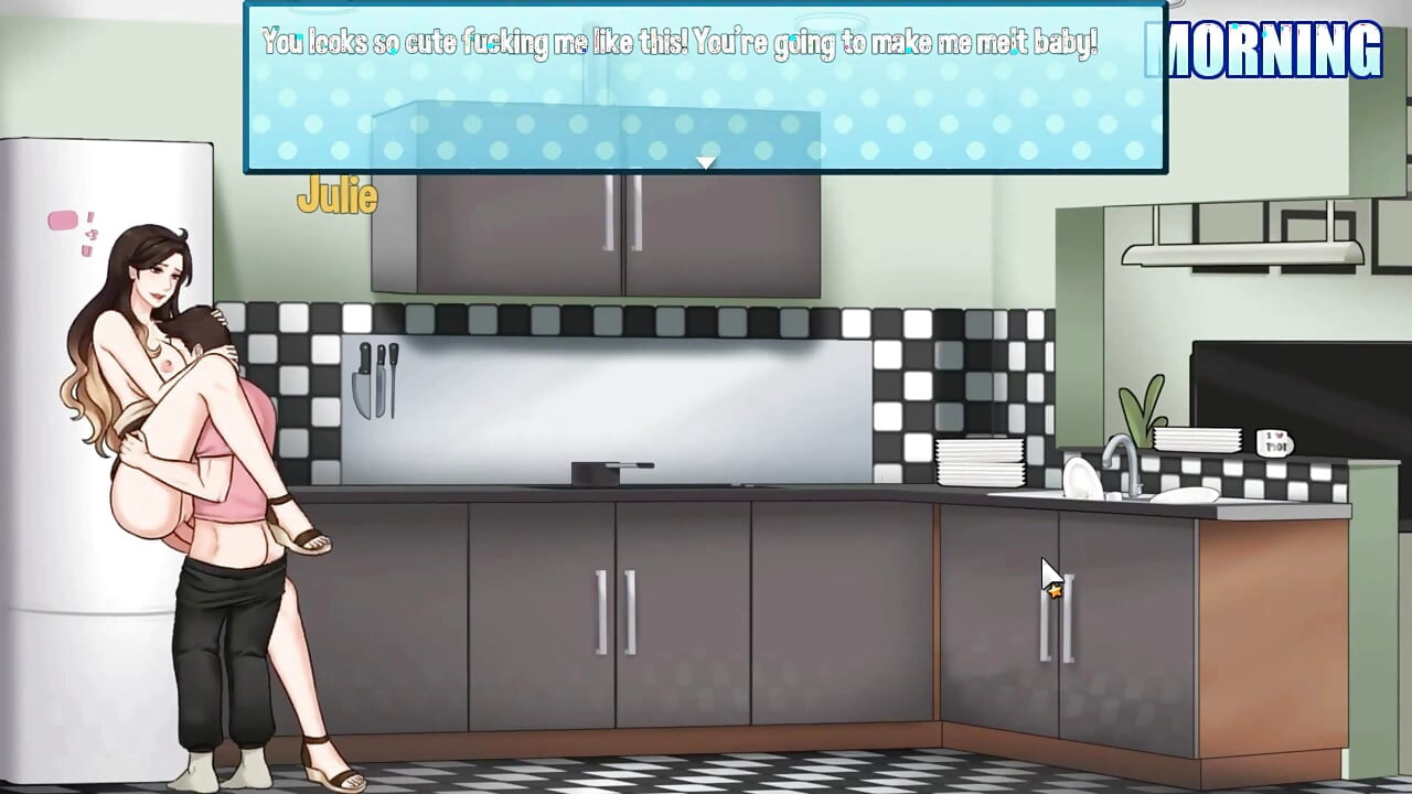 House Chores - 0.12.1 Part 33 My Horny Stepaunt Sex in the Kitchen by Loveskysan