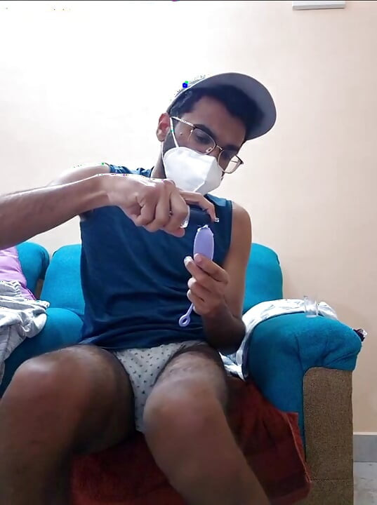 Desi handsome indian webcam anal toy fucks the piss out of him uncontrollably pissing in underwear and cumshot bottomless naked