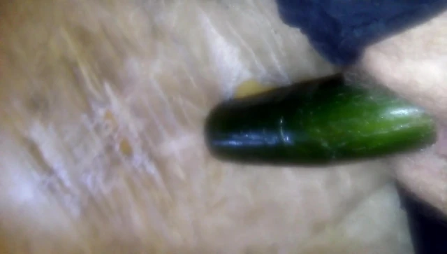 Huge cucumber in my ass