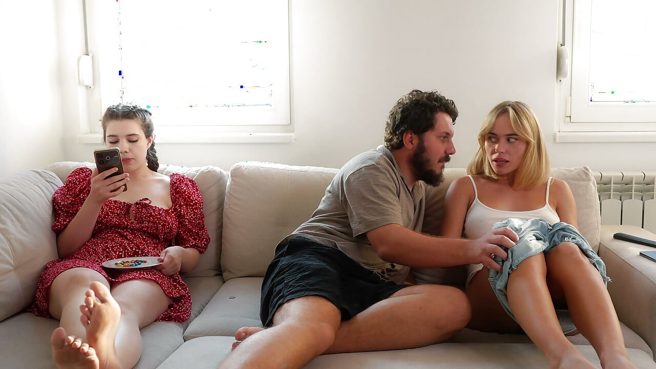 My Stepsister Peeked While I Fucked the Other Stepsister’s Wet Pussy in Our Shared Bed