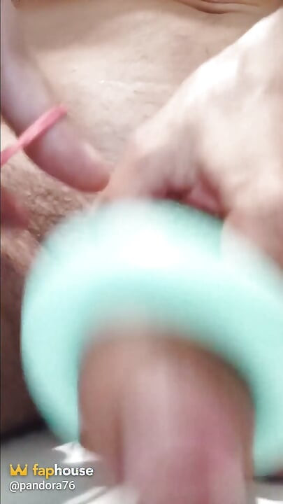 Solo Cock Masturbation with a Sex Toy. the Beautiful Head Flows and Cums. the View of Sperm Is Very Close!