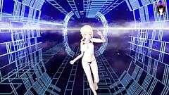 Genshin Impact - Lumine - Cute Dance In Sexy Black Majtki + Sceny seksu (HENTAI 3D)