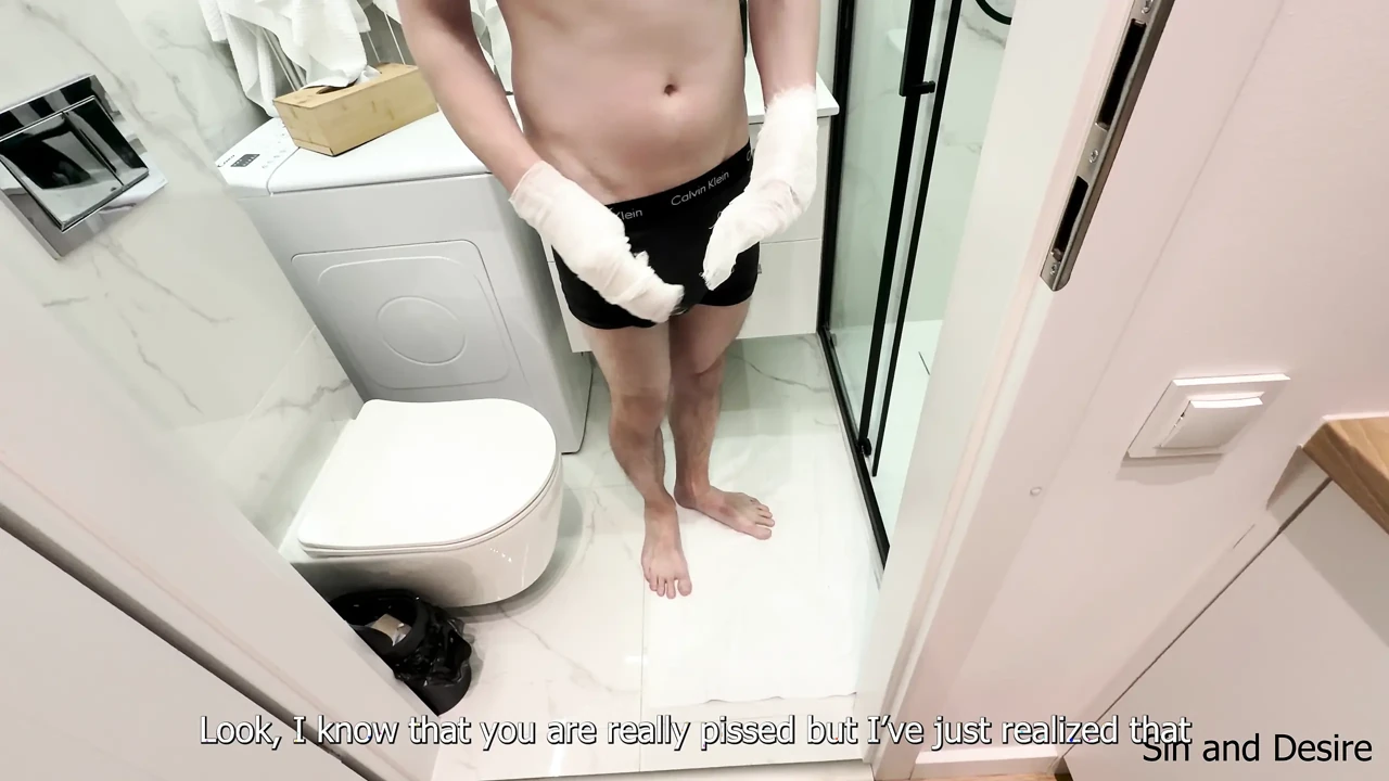 Kind Stepmother Helps Her Stepson With Broken Arms ... To Cum ...