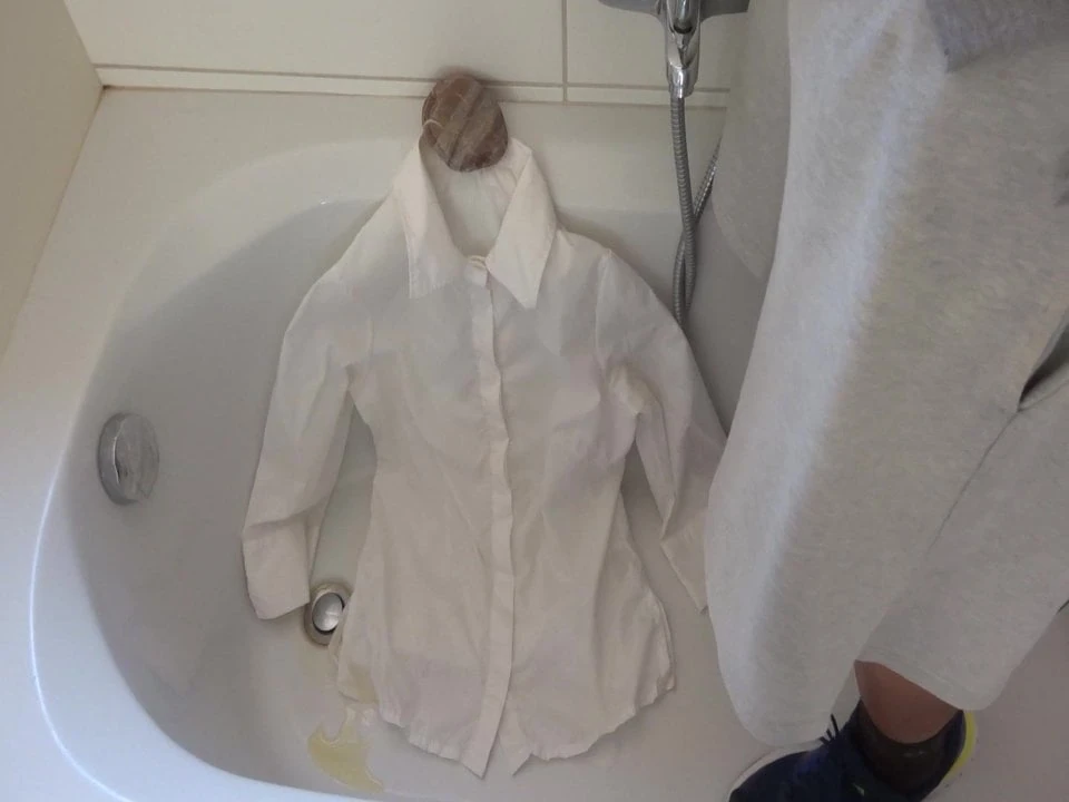 Mijo na blusa branca