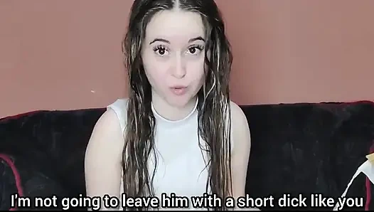 Ты мой бойфренд с коротким хуем, и ты приходишь беспокоить меня, когда я одеваюсь