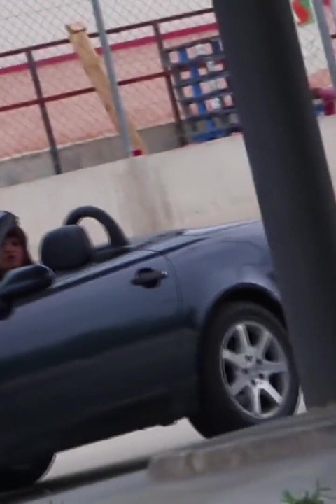 Great hottie fucked in the ass bent over a car