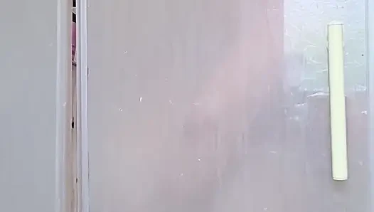 Hiding in the shower......