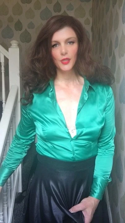 Slutty Transvestite Mistress teasing with her dildo