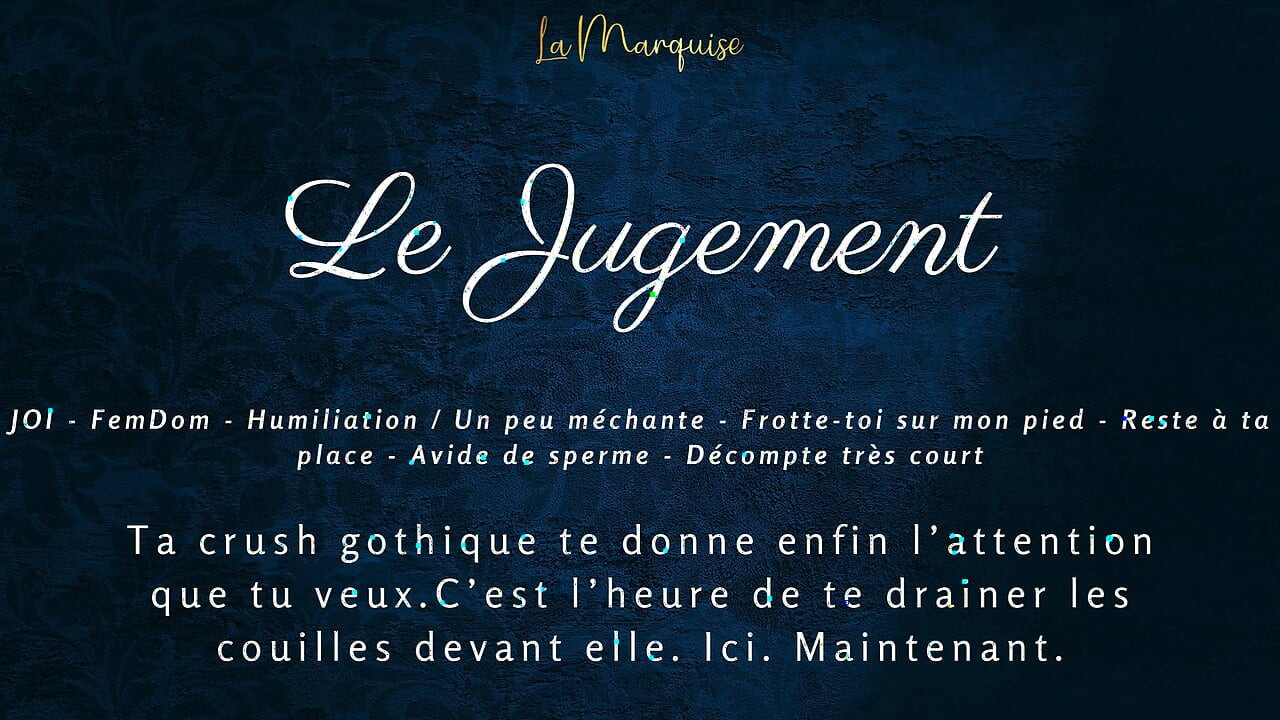 [French Audio Porn] Your gothic crush makes you empty yourself in front of her