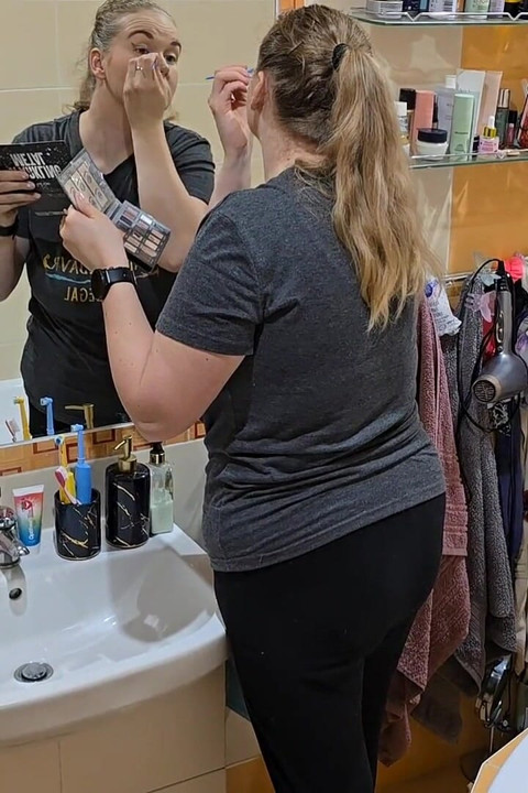 Watching My Wife Get Ready… She Looks so Good - Mirror Makeup Routine
