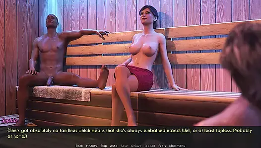 Esposa y madrastra awam escena caliente #15 sauna tentación