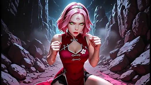 Sakura Haruno Hot Ninja Fucking Hard In Hidden Cave And On The Road To Konoha - Doggy Style Anal Intense Pleasure Loud Moans Chakra Rose E