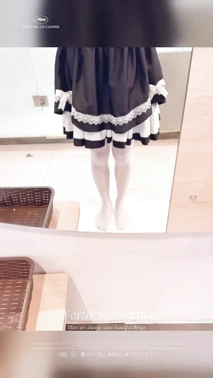 Crossdresser White Stocking and Maid