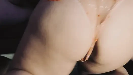 Homemade Amateur BBW Latina Blowjob - Thick Juicy Ass, Tiny Feet & TV Time