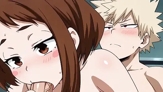 Katsuki x Ochako (MHA) generated by AI