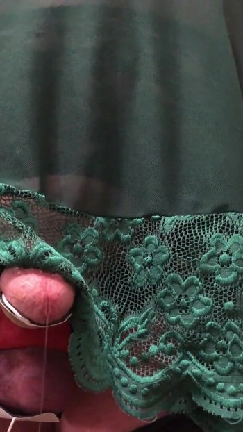 Emotional moment from "Crossdresser cums hard and long hands free with electricity"