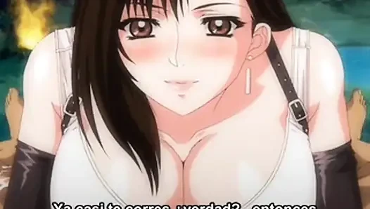 Sarcasticshovel392 presents: Final Fantasy VII's Tifa Lockhart succumbs in an intense anime-style oral sex session with English subtitles