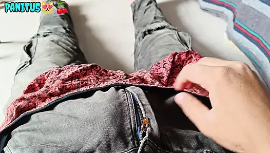 Indian very cute and beautiful shemale jerking his dick