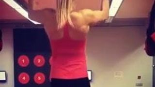 Sexy Athletic Girl Pull Ups