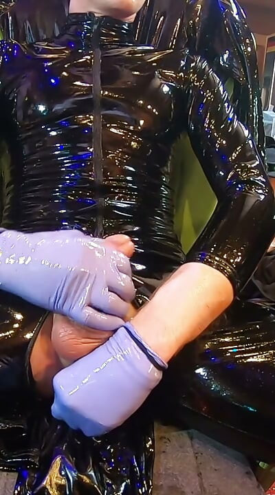 whore fucks ass with a leather latex fetish