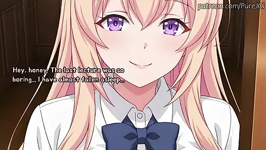 Honami came to you after classes to calm her lust down (Sex JOI)