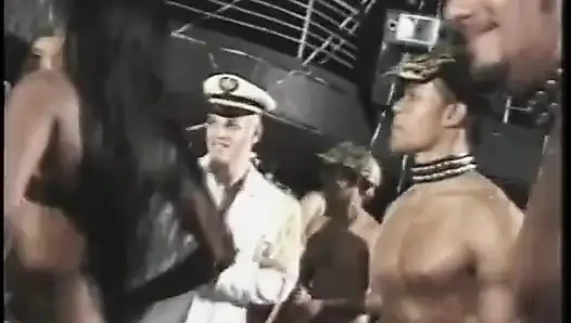 Large group of freaks fuck at tranny orgy party