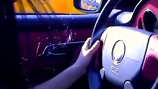 Hot Young Brunette Gives Hitchhiker a Special Ride