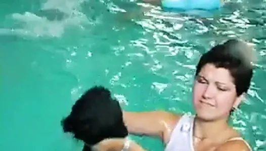 Shameless party babes gets banged at poolside