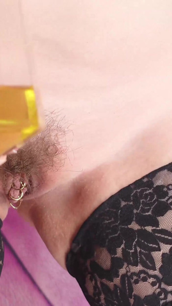 Unforgettable moment from "Many times pee video, pissing, latex girl and dirty talk, saliva (Arya Grander)"