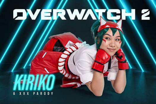 VRCosplayX Kimmy Kim Como OVERWATCH 2 KIRIKO oferece sua pequena buceta como compensação por um erro