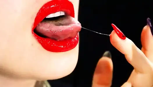 Red lipstick compilation & lip tease! 50$ instead of original price 85$