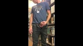 Wanking at library college