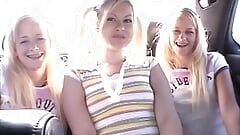 Milton twins go lesbo with blonde teen
