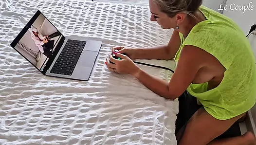 Amateur wife is enjoying her own Sybian sex machine video and get two huge body shaking orgasms