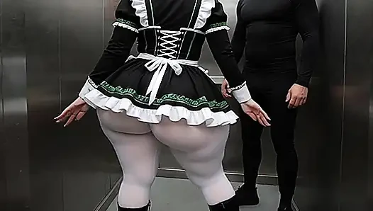 Big Ass Maid Stepsister Bent Over in Front of Me