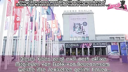 German porn actress fucked at the Venus Fair in Berlin