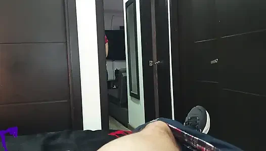 Unfaithful Curvy Latina MILF Amateur Gives POV Blowjob and Handjob, Cum on Tits and Swallows Homemade