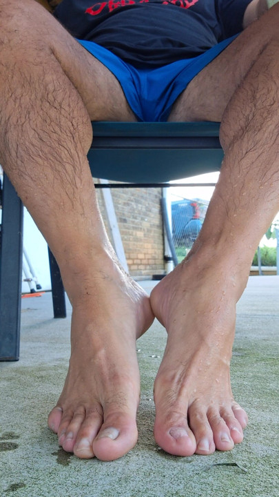 Let me rub my male feet all over your face and body