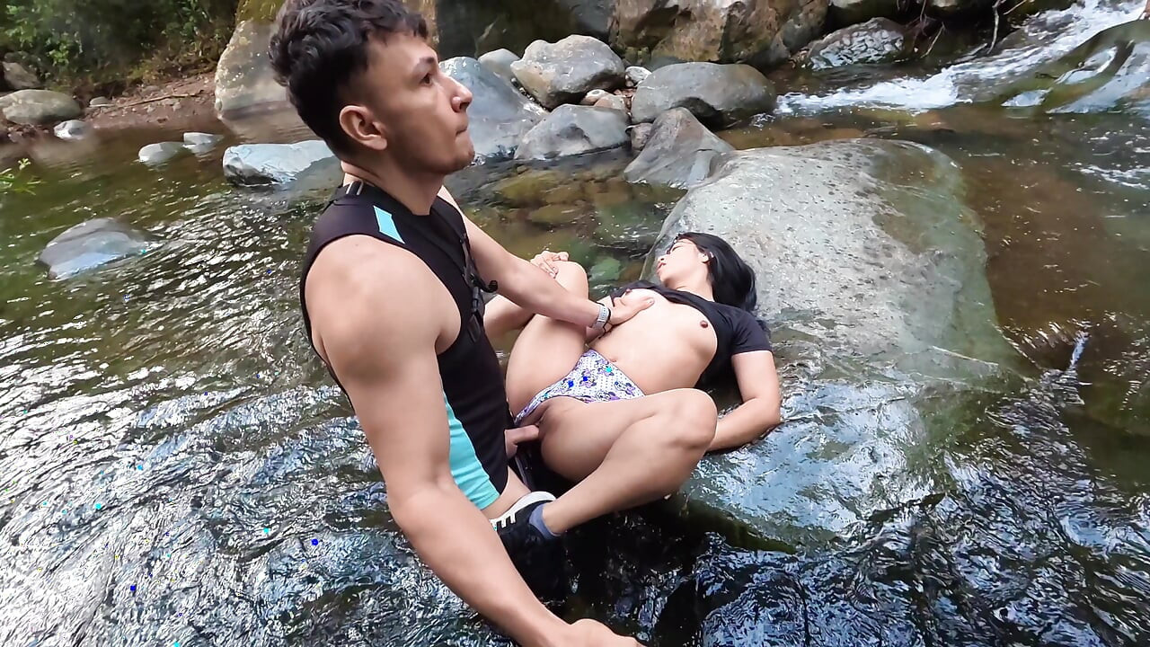 FINAL PART fucking in the river.. SEX IN PUBLIC a madness lets her face be filled with cum