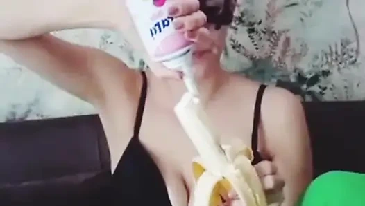 Do a on a banana, very sensual