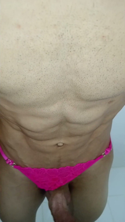 Cum in my mouth, play with your cum, and swallow it, sexy, femboy, trans, gay naughty, tongue, sloopy, six pack, fitness teen | Clip 1
