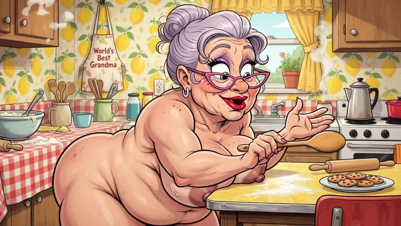 Ai Grannies Naked in Kitchen
