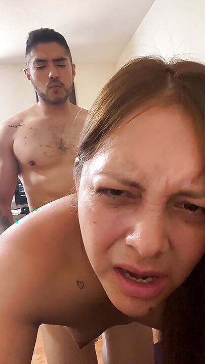 Horny Latina and slut fucking and sucking until she swallows every drop of cum