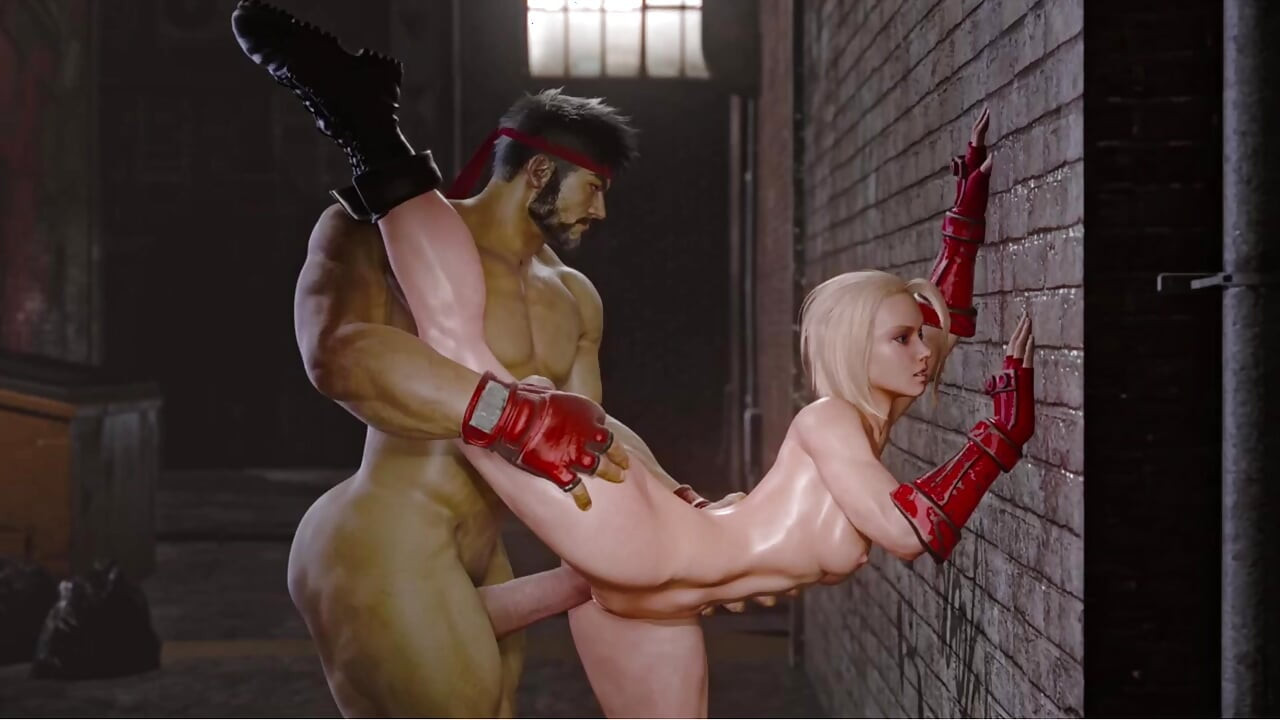 בלונדינית קאמי נדפקת חזק על ידי ריו עירומה (משחק תלת מימד)