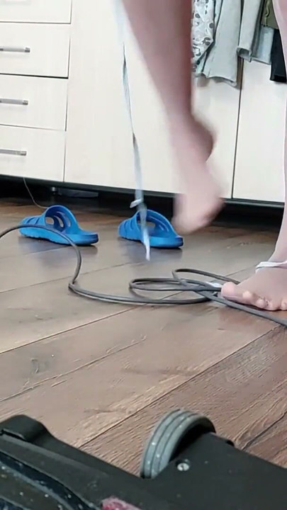 Sexy vacuums naked. Amateur wife tries on clothes, I spy naked brunette, hairy pussy, big tits. | Clip 1