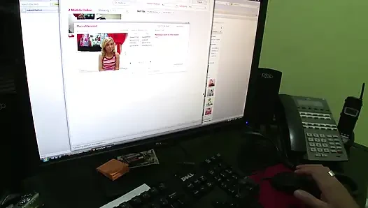 Blonde chick in high heels enjoys pleasuring muscular guy's cock