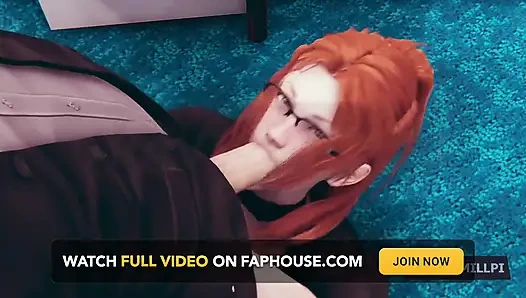 Hot Redhead Secretary Gets Bent Over the Desk in the Middle of Office Hours 3D Hentai Animation