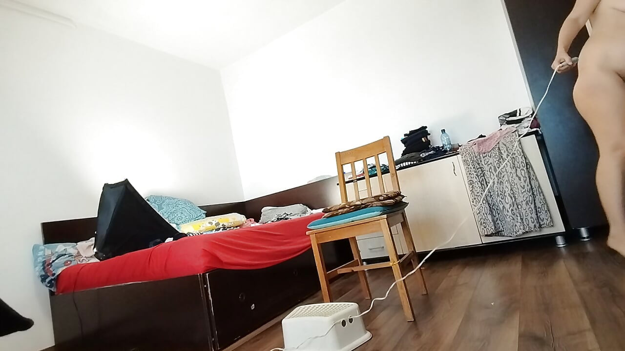 The sexy mother epilates the hair on her legs. Hot amateur couple sensual body oil massage.