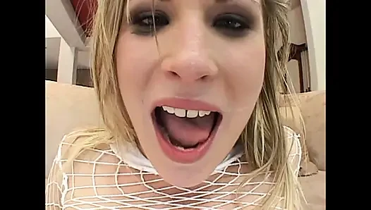A Blonde Whore Fllled with Big Hard Cocks!!