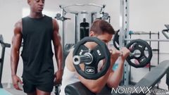 Handsome dude seduced and fucked by his muscular black train